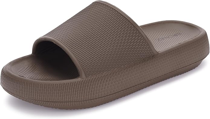 BRONAX Pillow Slippers for Women and Men | House Slides Shower Sandals | Cushioned Thick Sole #ves2