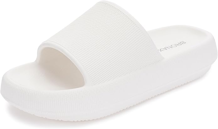 BRONAX Pillow Slippers for Women and Men | House Slides Shower Sandals | Cushioned Thick Sole #ves8