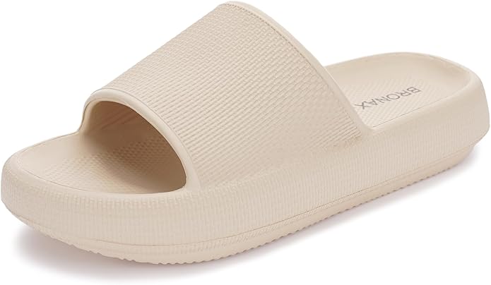 BRONAX Pillow Slippers for Women and Men | House Slides Shower Sandals | Cushioned Thick Sole #ves9
