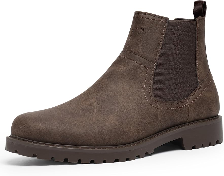 CGRRBW Men's Chelsea Boots Suede Leather Casual Cowboy Boots for Men #vs2