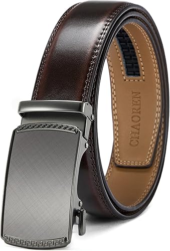 CHAOREN 35mm Men’s Leather Belt – Custom Fit, Stylish Ratchet Buckle