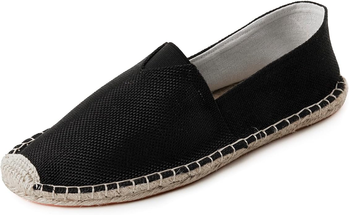 Espadrilles for Men with Flat Slip-on Fashion Casual Classic Canvas #v3