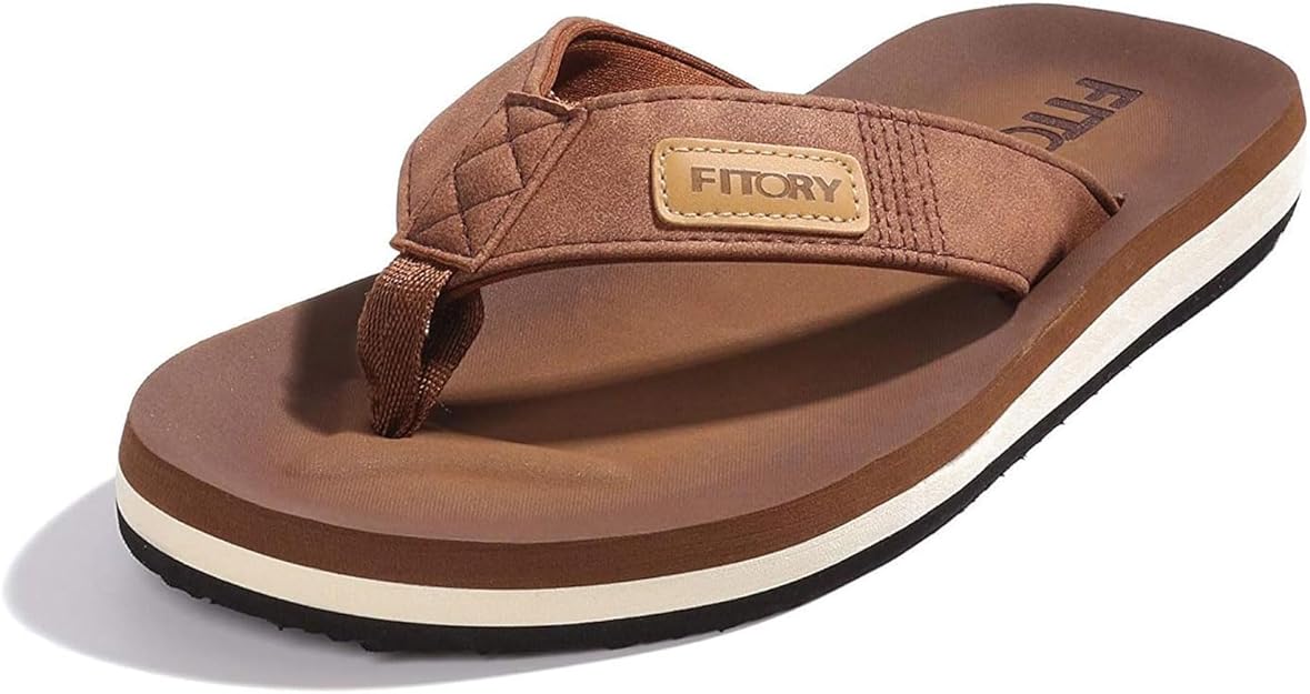 FITORY Men's Flip-Flops, Thongs Sandals Comfort Slippers for Beach #ves2