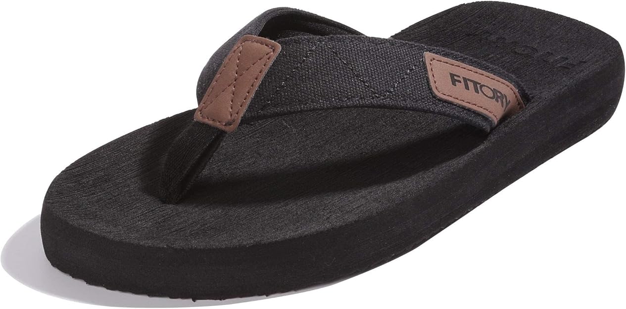 FITORY Men's Flip-Flops, Thongs Sandals Comfort Slippers for Beach #ves3