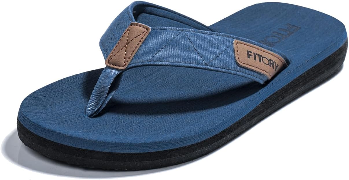 FITORY Men's Flip-Flops, Thongs Sandals Comfort Slippers for Beach #ves6