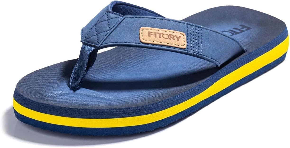 FITORY Men's Flip-Flops, Thongs Sandals Comfort Slippers for Beach #ves7