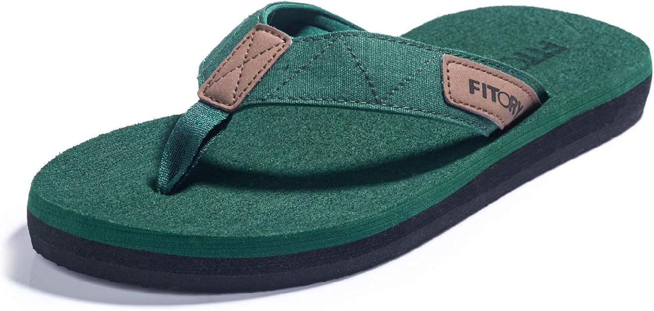 FITORY Men's Flip-Flops, Thongs Sandals Comfort Slippers for Beach #ves8