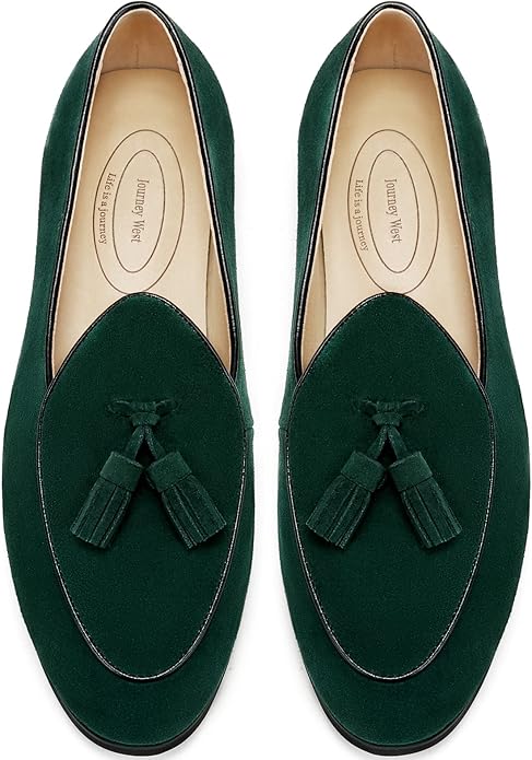 Journey West Men's Vintage Loafers for Men Belgian Loafers Slip-on Loafer Penny Loafer Casual Loafers #ves14