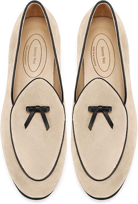 Journey West Men's Vintage Loafers for Men Belgian Loafers Slip-on Loafer Penny Loafer Casual Loafers #ves2