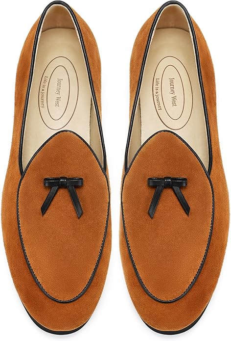 Journey West Men's Vintage Loafers for Men Belgian Loafers Slip-on Loafer Penny Loafer Casual Loafers #ves4