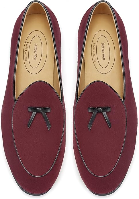 Journey West Men's Vintage Loafers for Men Belgian Loafers Slip-on Loafer Penny Loafer Casual Loafers #ves5