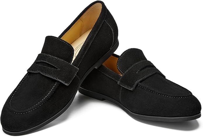 Journey West Men's Vintage Loafers for Men Belgian Loafers Slip-on Loafer Penny Loafer Casual Loafers #ves8