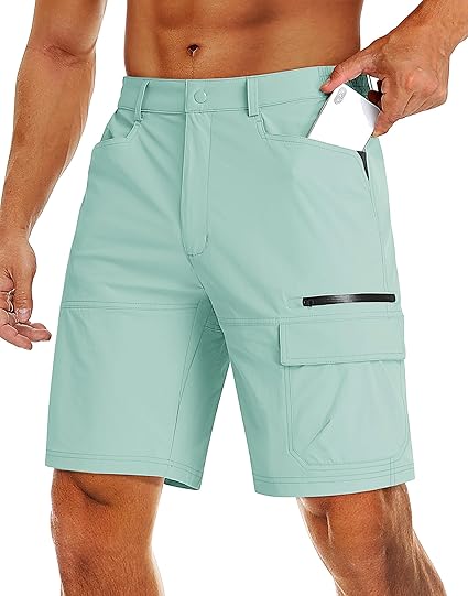 MAGCOMSEN Men's Hiking Cargo Shorts >9 Quick Dry Lightweight Summer Casual Shorts for Men Work Golf Outdoor 5 Pockets (#vs23)
