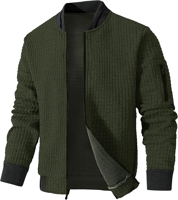Mens Lightweight Jacket Casual Bomber Jacket Varsity Coat (#vs1)