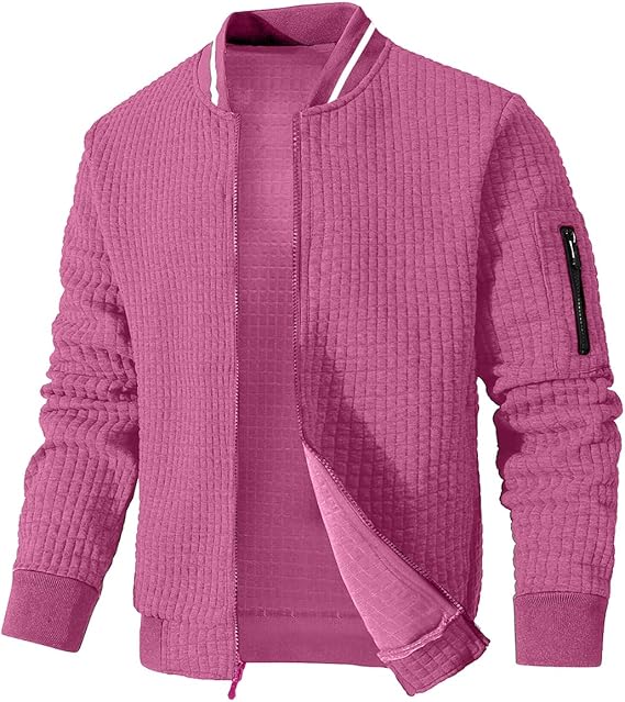 Mens Lightweight Jacket Casual Bomber Jacket Varsity Coat (#vs11)