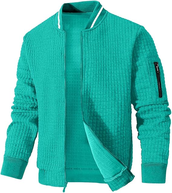 Mens Lightweight Jacket Casual Bomber Jacket Varsity Coat (#vs12)