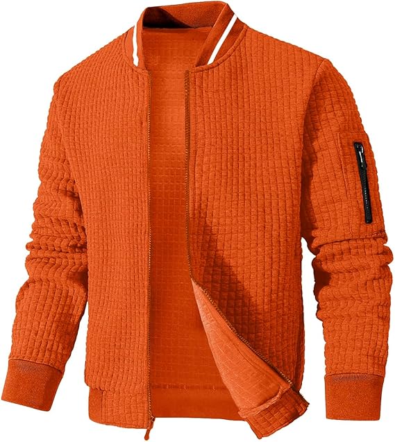 Mens Lightweight Jacket Casual Bomber Jacket Varsity Coat (#vs13)