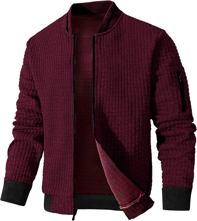 Mens Lightweight Jacket Casual Bomber Jacket Varsity Coat (#vs16)