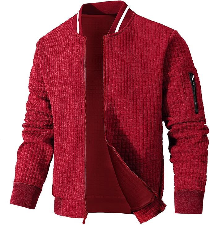 Mens Lightweight Jacket Casual Bomber Jacket Varsity Coat (#vs20)