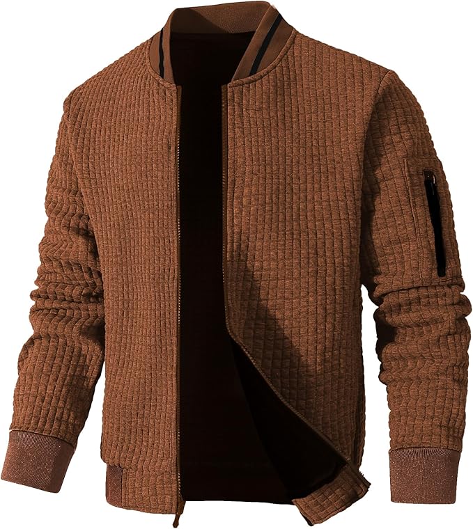 Mens Lightweight Jacket Casual Bomber Jacket Varsity Coat (#vs4)