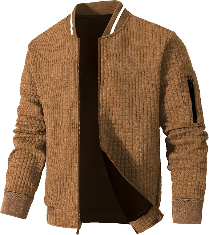 Mens Lightweight Jacket Casual Bomber Jacket Varsity Coat (#vs5)