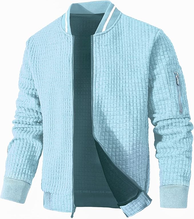 Mens Lightweight Jacket Casual Bomber Jacket Varsity Coat (#vs8)