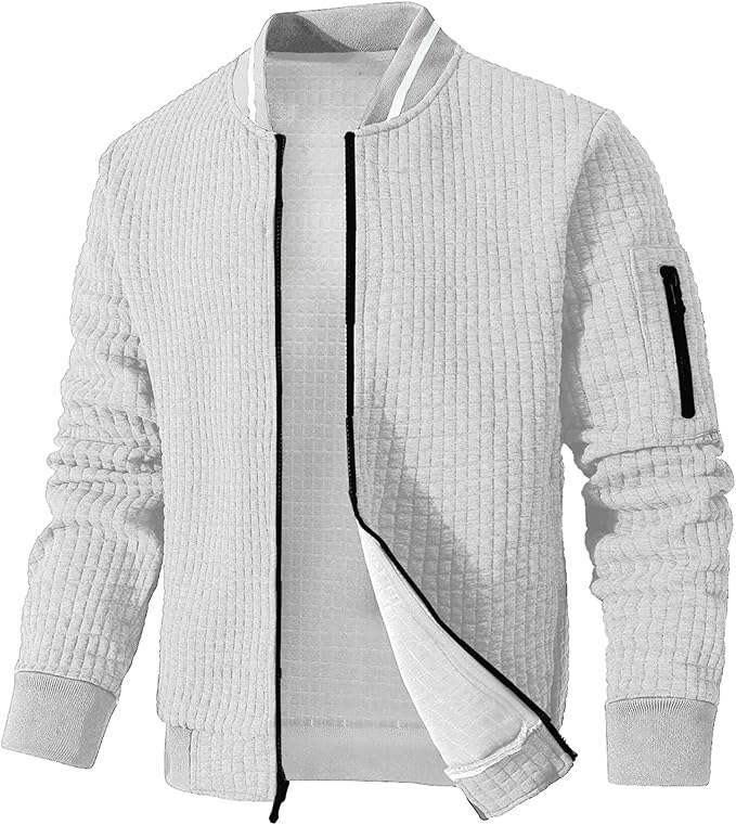 Mens Lightweight Jacket Casual Bomber Jacket Varsity Coat (#vs9)
