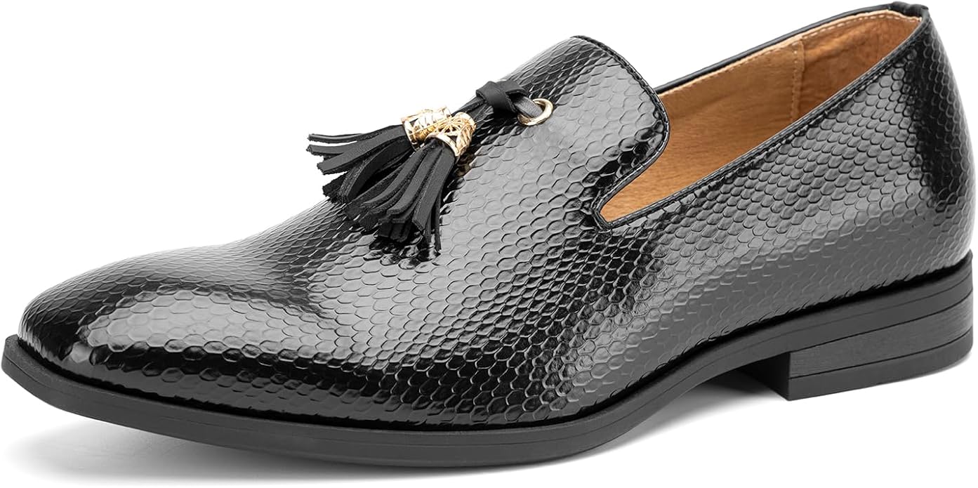 Men's Vintage Velvet Embroidery Noble Loafer Shoes Slip-on Loafer Smoking Slipper Tassel Loafer #ves9