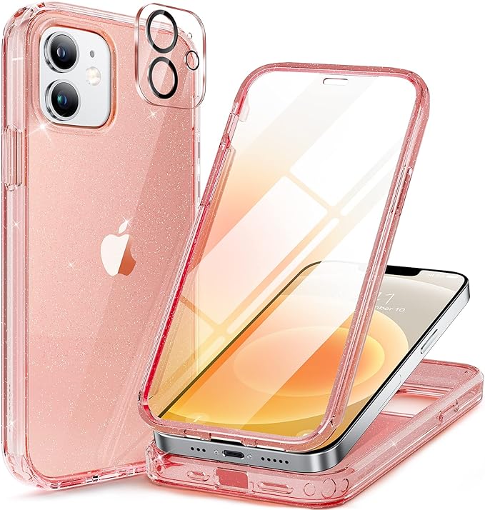 Miracase for iPhone SE Phone Case 3rd/2nd Generation 2022 2020 Full-Body with Built-in Glass Screen Protector, Heavy Duty 360° Protective Shockproof Bumper Cover for iPhone 8/SE, Blue #vs11)