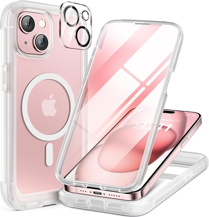 Miracase for iPhone SE Phone Case 3rd/2nd Generation 2022 2020 Full-Body with Built-in Glass Screen Protector, Heavy Duty 360° Protective Shockproof Bumper Cover for iPhone 8/SE, Blue #vs27)