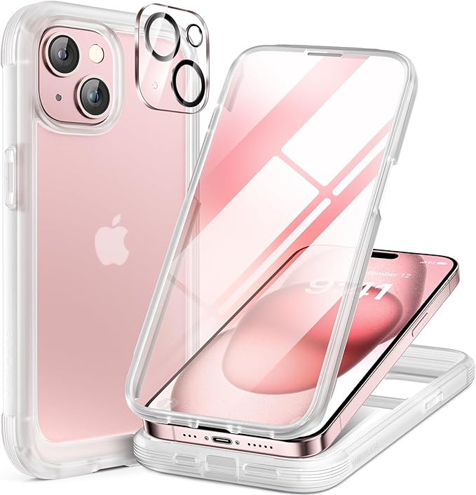 Miracase for iPhone SE Phone Case 3rd/2nd Generation 2022 2020 Full-Body with Built-in Glass Screen Protector, Heavy Duty 360° Protective Shockproof Bumper Cover for iPhone 8/SE, Blue #vs36)