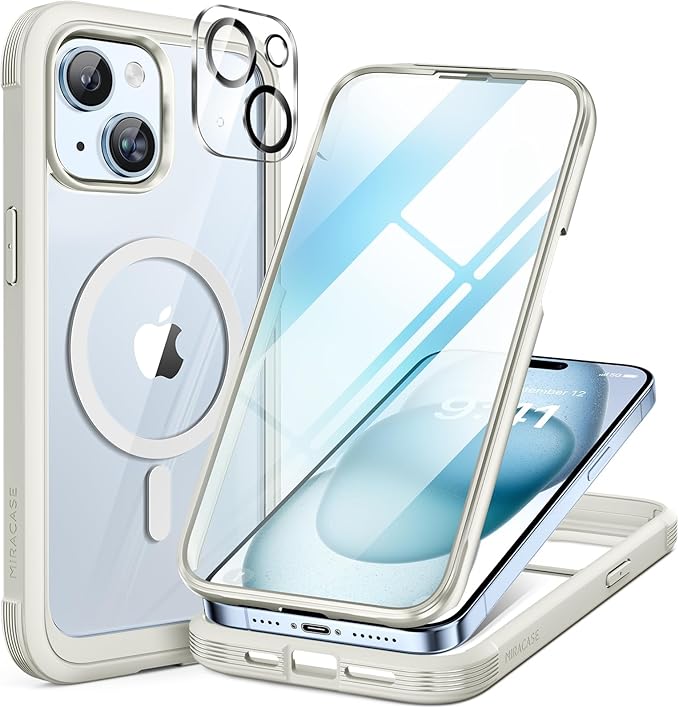 Miracase for iPhone SE Phone Case 3rd/2nd Generation 2022 2020 Full-Body with Built-in Glass Screen Protector, Heavy Duty 360° Protective Shockproof Bumper Cover for iPhone 8/SE, Blue #vs40)