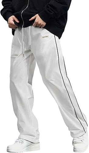 ZAFUL Men's Baggy Track Pants Y2K Streetwear Pants Drawstring Letter Pockets Casual Lounge Trousers (#vs10)